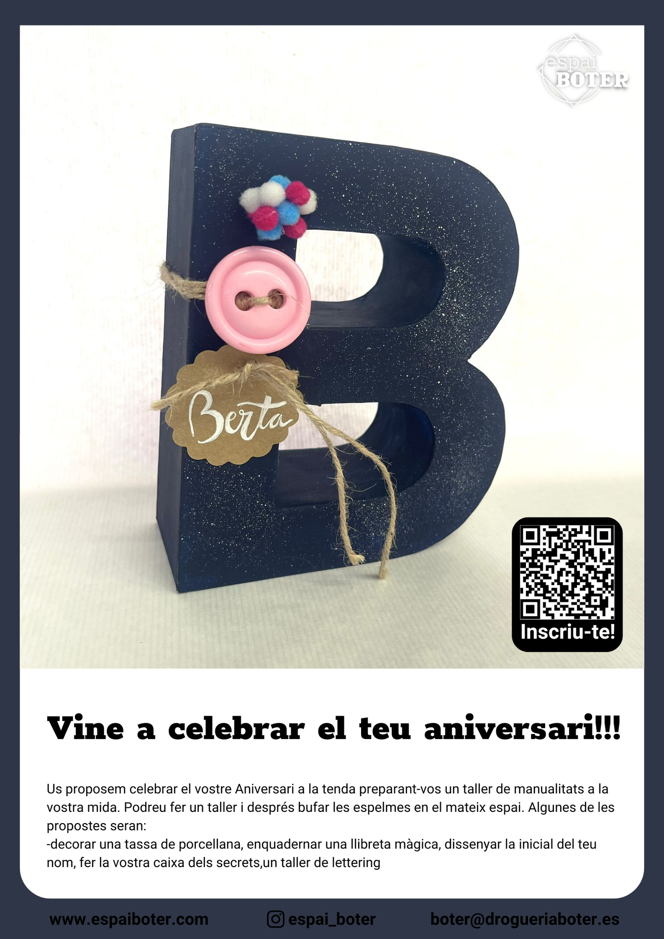 Vine a celebrar el teu aniversari!!!